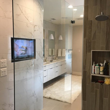 Master Bathroom Marble TV Mount