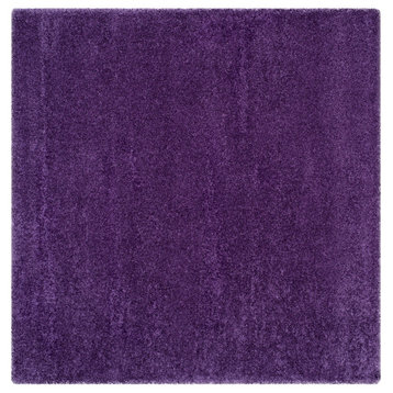 Safavieh Shag Sg180 Solid Color, Shag Rug, Purple, 3'0"x3'0" Square