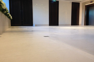 Design ideas for a traditional entrance in London with marble flooring.
