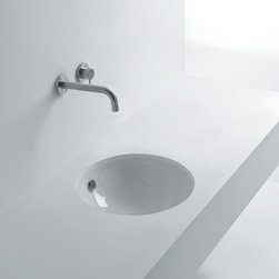 Pot 46 Round Undermount Bathroom Sink 18.1" - Bathroom Sinks