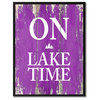 On Lake Time Inspirational, Canvas, Picture Frame, 28"X37"