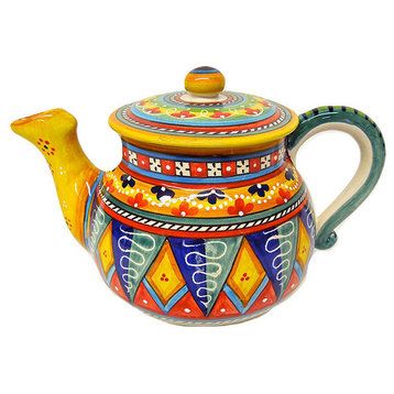 Deruta Ceramiche Sberna Antico Geometrico Teapot