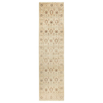Mogul, One-of-a-Kind Hand-Knotted Runner Ivory, 2'7"x10'3"