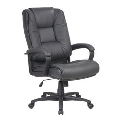 Deluxe High Back Dark Grey Executive Office Chair - Office Chairs