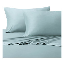 Royal Tradition - 300 TC Silky 100% Bamboo Viscose Sheet Set, Blue, Queen - Duvet Covers And Duvet Sets