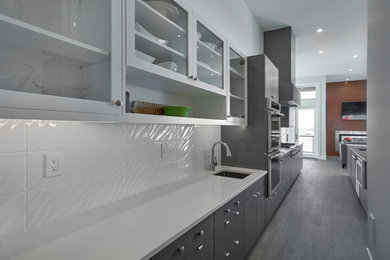Kitchen - modern kitchen idea in Edmonton