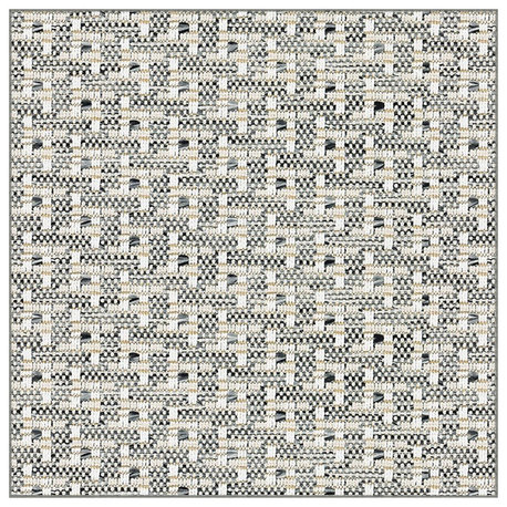 Couristan Virgin Gorda Indoor/Outdoor Area Rugs | 50+ Custom Sizes Available, Silver, Square  10'x10'