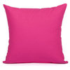 Solid Hot Pink Accent, Throw Pillow Cover, 18"x18"