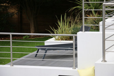 Design ideas for a contemporary garden in West Midlands.