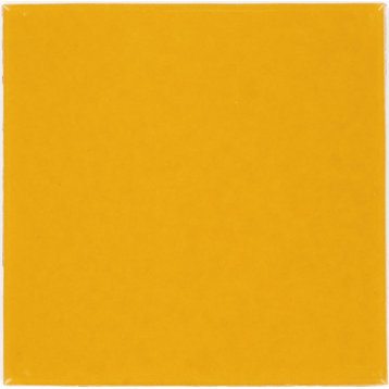 Tierra y Fuego Handmade Ceramic Tile, 4.25x4.25" Gold Yellow, Box of 90