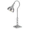 Hollace Modern Classic Crystal Silver Desk Lamp