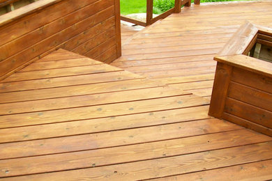 Deck - mid-sized backyard deck idea in Other