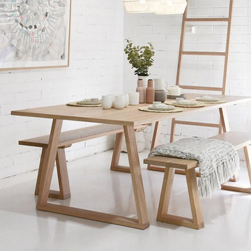 Natural Rectangular Dining Table Pine Wood Table for Dining
