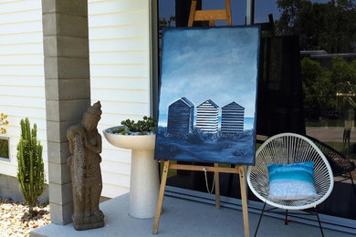 Commissioned Piece titled "Beach Huts" for a Noosa Interior Designer