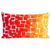 Ombre Tile Red Pillow - 12"X20"