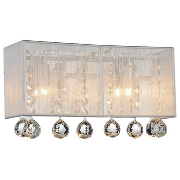 Water Drop 3 Light Vanity Light With Chrome Finish