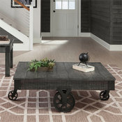 Coaster Coffee Table in Rustic Gray