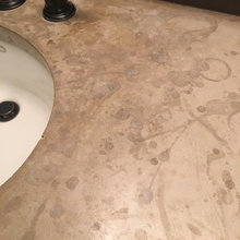 Cement Countertops- how do you clean spots?