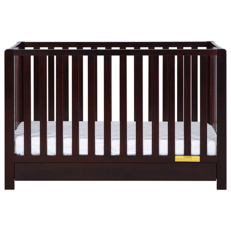 Emma 4-in-1 Convertible Crib With Drawer, Espresso