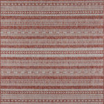 Momeni - Rug, Novogratz, Villa, VI-04, Copper, 7'10" X 10'10", 38879 - An indoor/outdoor rug assortment that exudes contemporary cool, this modern area rug collection features repetitive patterns inspired by international architectural motifs. The all-weather rug series emphasizes graphic geometric prints, using high contrast charcoal grey, chambray blue, fuchsia pink and russet red shades to draw attention toward the floor. Manufactured from durable polypropylene fibers, the decorative floorcovering series is a staple for statement-making interior and exterior spaces.