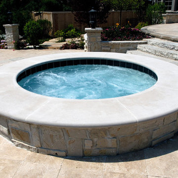 Swimming Pool with Separate Elevated Hot Tub