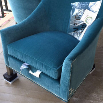 Just arrived the Grace chair in keegan teal fabric.