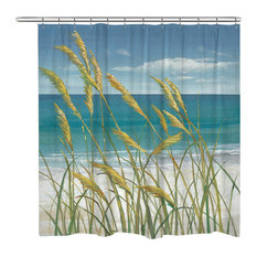 Beach Style Shower Curtains | Houzz - Laural Home - Summer Breeze Shower Curtain - Shower Curtains