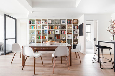 Design ideas for a scandinavian dining room in New York.