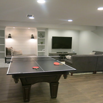 Wheaton Basement with Reading Nook and Wet Bar