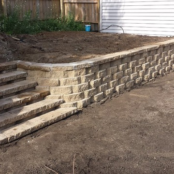 Backyard Retaining Wall