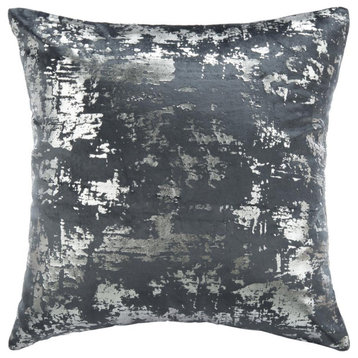 Edmee Metallic  Pillow, Midnight Blue/Silver, Pls881D-2020