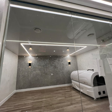 LED Lights and High Gloss Ceiling in a hallway