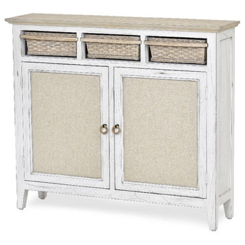 Sea Wind Florida Captiva Island 2-Door Wood Entry Cabinet in White/Light Brown