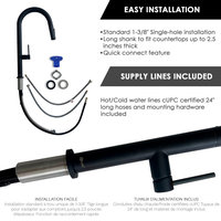 STYLISH Kitchen Sink Faucet Single Handle Pull Down Dual Mode Stainless Steel