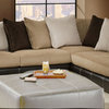 Global U3480 2-Piece Sectional in Beige and Chocolate