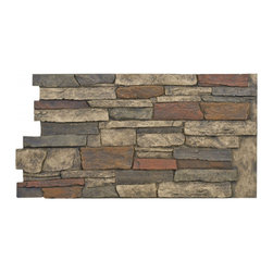 143-BRECKENRIDGE DEEP WIDE STACKED DESIGN WALL PANEL - 24"H - Wall Panels