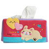 Rabbit & HeartEmbroidered Applique Fabric Art Tissue Box Cover Holder(8.7*4.5*4.