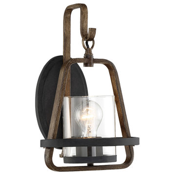 Ryder 1 Light Wall Sconce, Forged Black