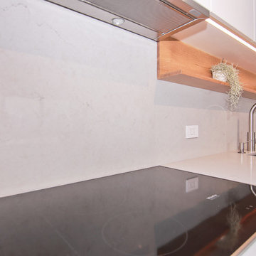 Contemporary Matte White and Rift Cut White Oak