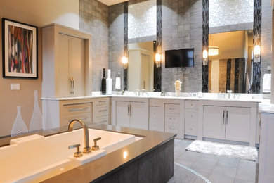 Bathroom - modern bathroom idea in Indianapolis
