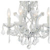 Crystorama 4474-CH-CL-MWP 4 Light Mini Chandelier in Polished Chrome