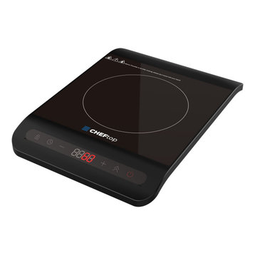 Cheftop Single Burner Induction Cooktop - Portable 120V Digital Ceramic Top 1300
