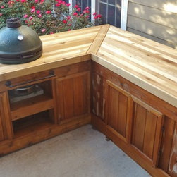 Big Green Egg Table -- "The Sidebar" - Outdoor Dining Tables