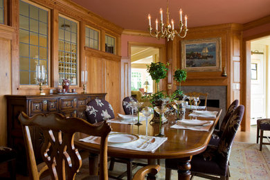 Traditional dining room in Boston.