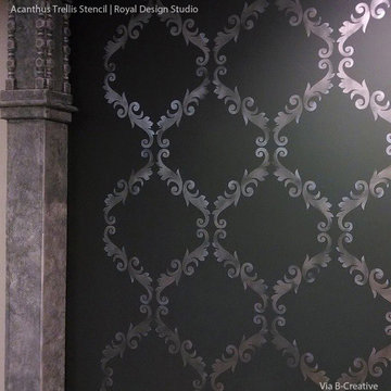 Acanthus Trellis Stencil Projects