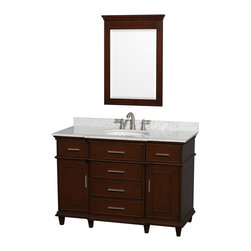 Ackley 48" inch Dark Chestnut Finish Bathroom Vanity - Bathroom Vanities And Sink Consoles