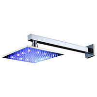 16" Stainless Steel Square Color Changing LED Shower Head ...