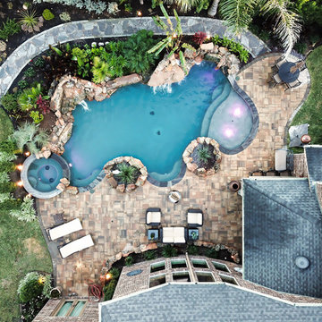 Custom Lagoon Pool and Landscaping