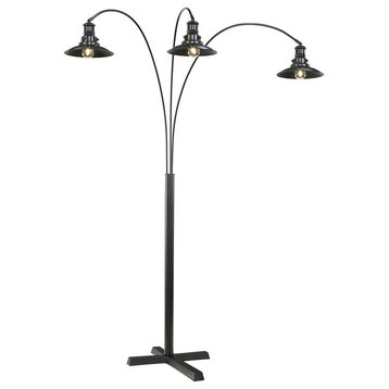 Arc Lamps Metal Arc Lamps, Black L725059, Set of 2