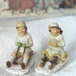 Sledder Figurines - Holiday Accents And Figurines